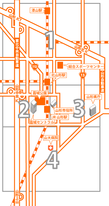 山形商店街連合会商店街マップ